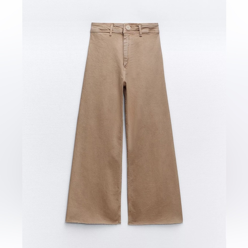 Zara Marine Straight High Rise Jeans 27 🤎